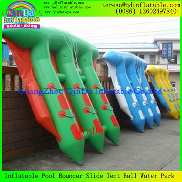 Popular Funny Inflatable Towable Flying Fish Boat For Water Amusement  Equipment