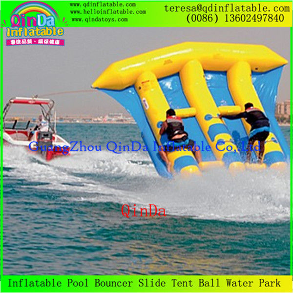 Free Shipping 0.9mm PVC Tarpaulin 4 Person Inflatable Flying Fish Boat For Surfing
